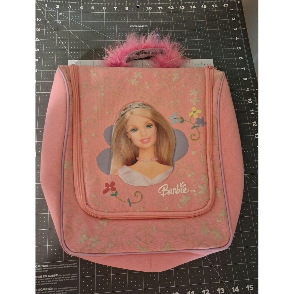 Barbie Hanging Travel Bag Pink Carrying Case